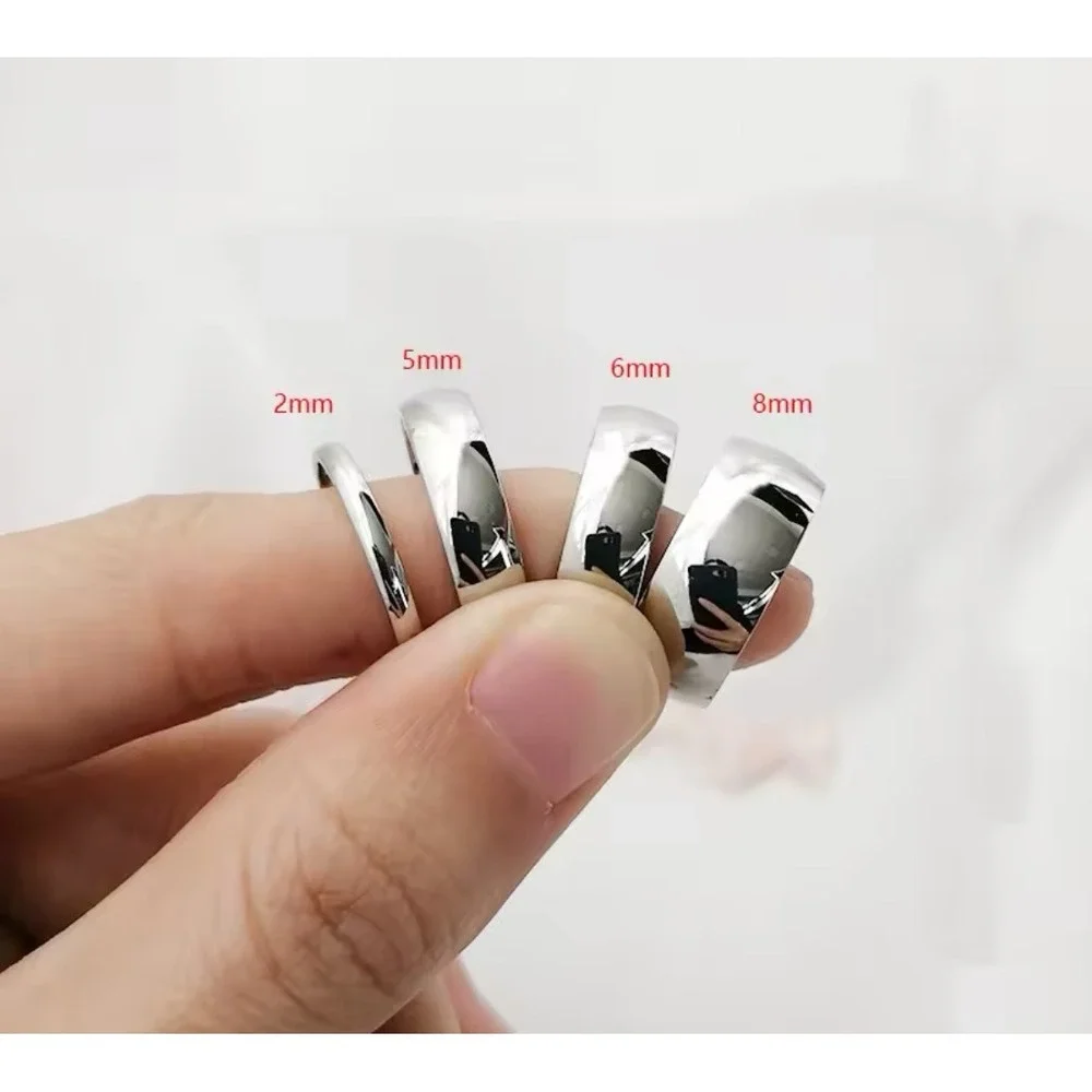 NEW Adjustable 6mm‎ Sterling Silver Band Thumb Ring Finger Midi Ring